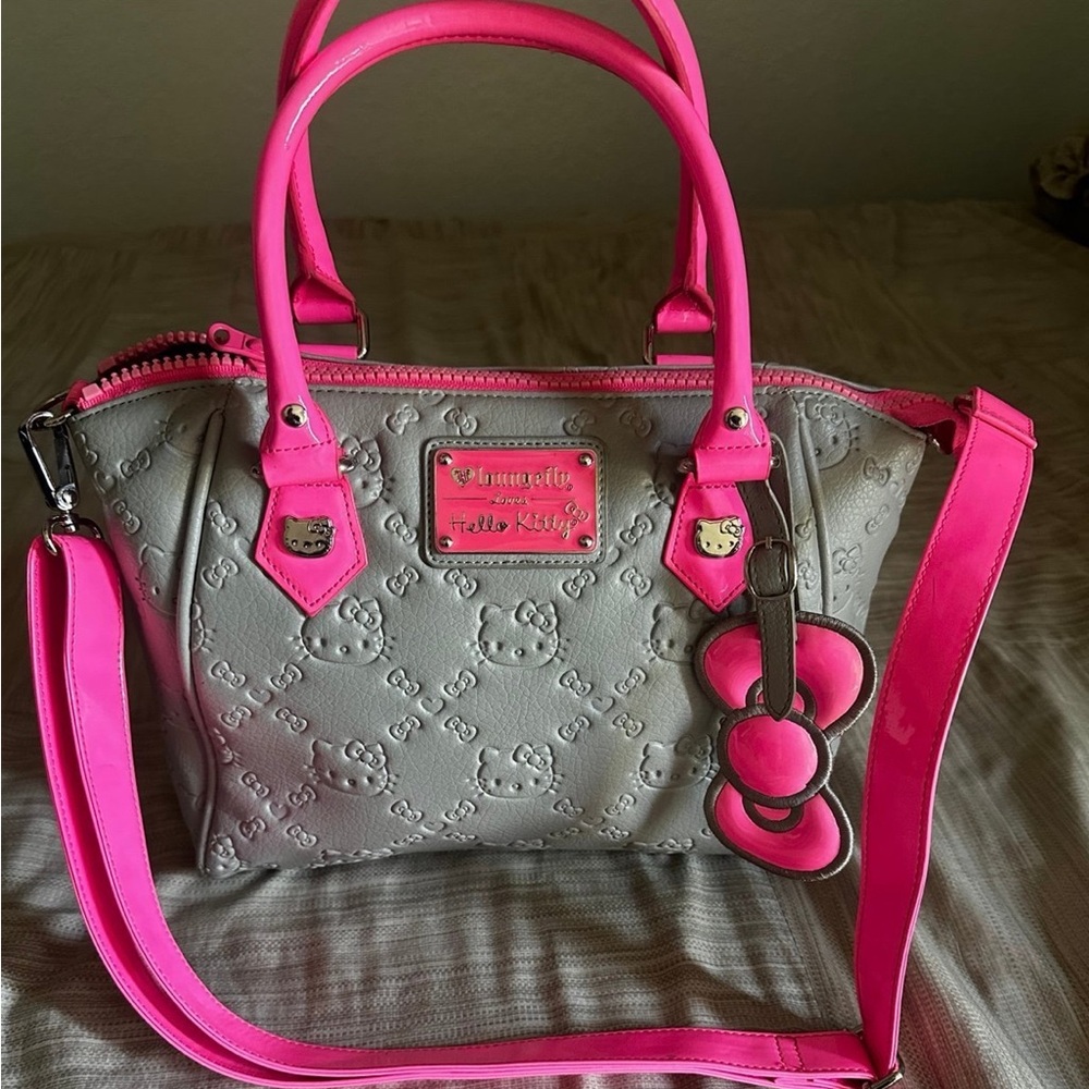 Hello Kitty Satchel with Gray and Pink Accents